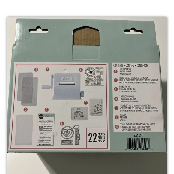 Sizzix Sidekick Starter Kit Light Blue 663844 - 22 Piece Starter Kit NEW. NIP - Picture 3 of 8
